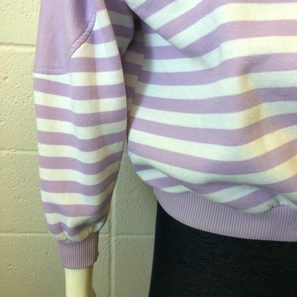 Vintage O.C. Sport Purple and White Striped Sweater - Picture 3 of 6